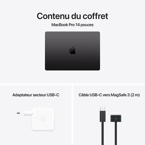 Apple MacBook Pro M4 14" (2024) - Noir sidéral - 16 Go/512 Go