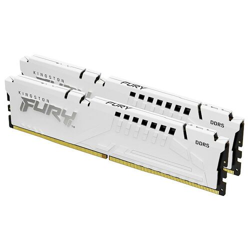 DDR5 Kingston Fury Beast White - 32 Go (2 x 16 Go) 6400 MHz - CAS 32