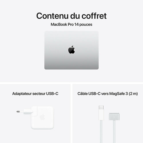 Apple MacBook Pro M4 Pro 14" (2024) - Argent - 24 Go/512 Go