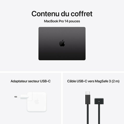 Apple MacBook Pro M4 Pro 14" (2024) - Noir sidéral - 24 Go/1 To