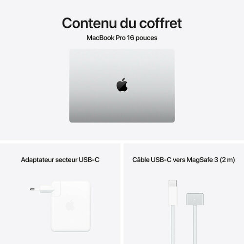 Apple MacBook Pro M4 Pro 16" (2024) - Argent - 24 Go/512 Go