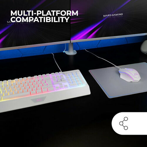 Mars Gaming MCP124 - (Blanc) (AZERTY)