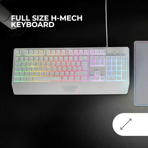 Mars Gaming MK124 - (Blanc) (AZERTY)