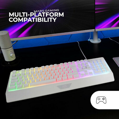 Mars Gaming MK124 - (Blanc) (AZERTY)