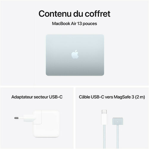 Apple MacBook Air M4 13 pouces (2025) - Bleu Ciel - 16 Go / 512 Go