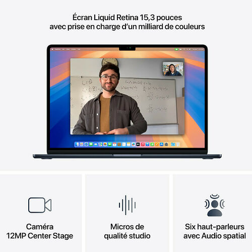 Apple MacBook Air M4 15 pouces (2025) - Minuit - 24 Go / 512 Go
