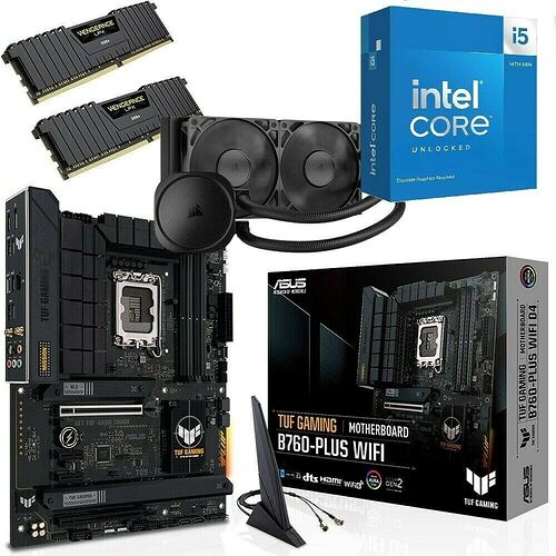 Kit évo Core i5-14600KF + TUF Gaming B760-Plus WIFI + Nautilus RS + 32 Go