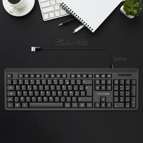 Advance EzyType - Noir (AZERTY)
