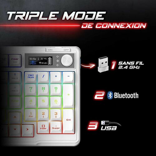 Spirit of Gamer Elite K60 - Blanc (AZERTY)