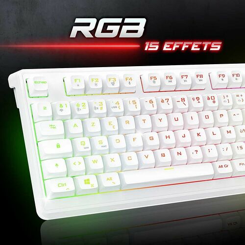 Spirit of Gamer Elite K60 - Blanc (AZERTY)