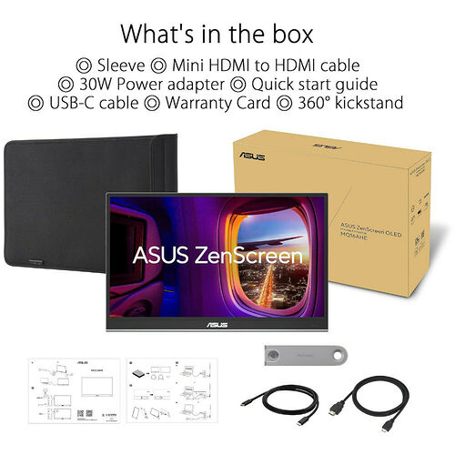 ASUS ZenScreen OLED MQ16AHE
