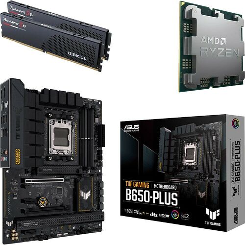 Kit évo Ryzen 7 9800X3D (Bulk) + TUF GAMING B650-PLUS + 32 Go