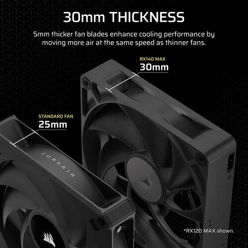Corsair iCue Link RX120 Max Noir (Pack de 3) - 120 mm