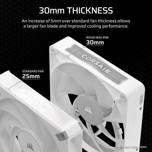 Corsair iCue Link RX120 Max RGB Blanc (Pack de 3) - 120 mm