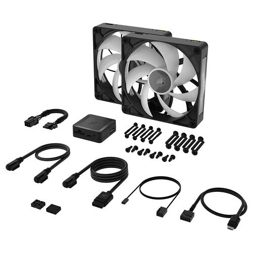 Corsair iCue Link RX140 Max RGB Noir (Pack de 2) - 140 mm