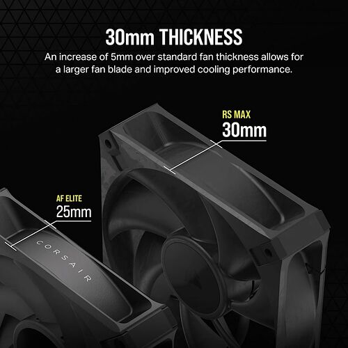 Corsair RS120 Max Noir (Pack de 3) - 120 mm