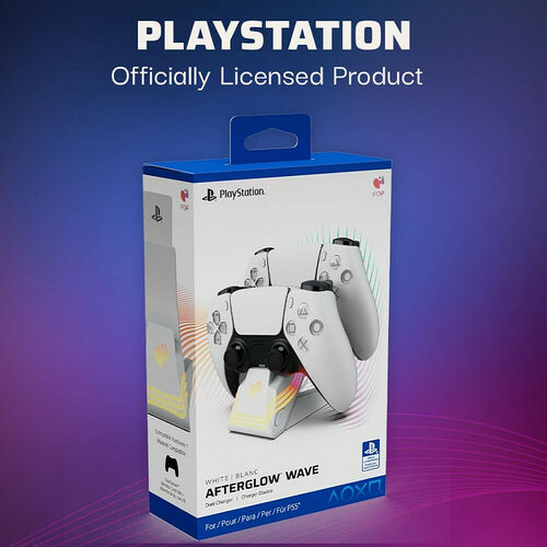 PDP Afterglow Wave Dual Charger Playstation - Blanc