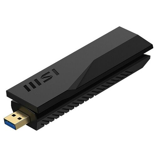 Clé USB MSI de couleur noire avec un connecteur USB-A.