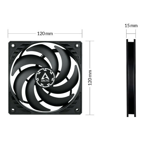 Arctic P12 Slim PWM PST - Noir (Pack de 3)