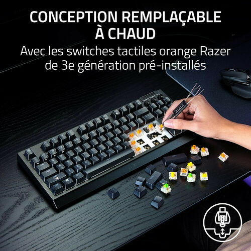 Razer Blackwidow V4 TKL Hyperspeed (Switch Razer Orange) (AZERTY)