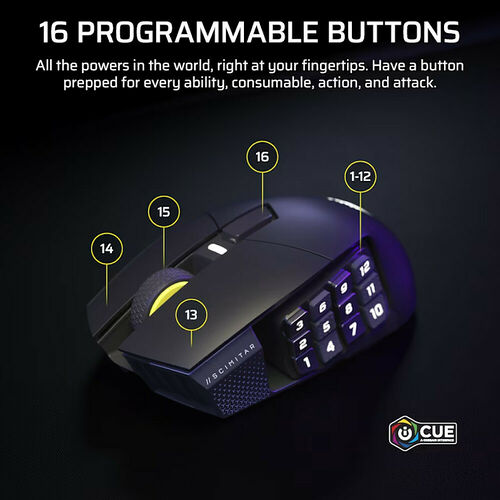 Corsair Gaming Scimitar Elite Wireless SE (Noir)