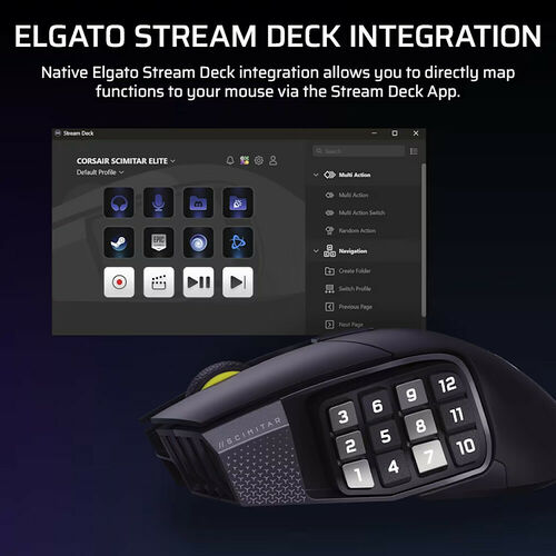 Corsair Gaming Scimitar Elite Wireless SE (Noir)