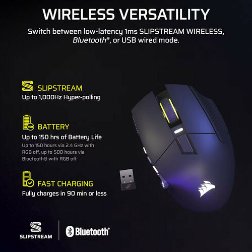 Corsair Gaming Scimitar Elite Wireless SE (Noir)