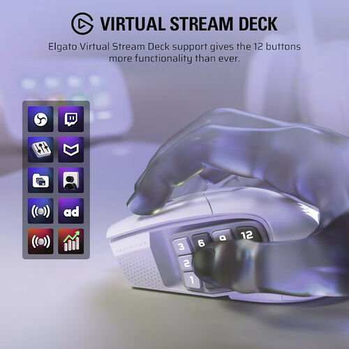 Corsair Gaming Scimitar Elite Wireless SE (Blanc)
