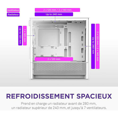NZXT H3 Flow (2025) - Blanc