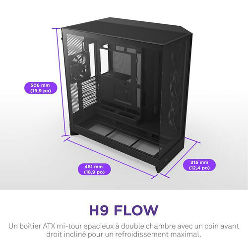 NZXT H9 Flow (2025) - Noir