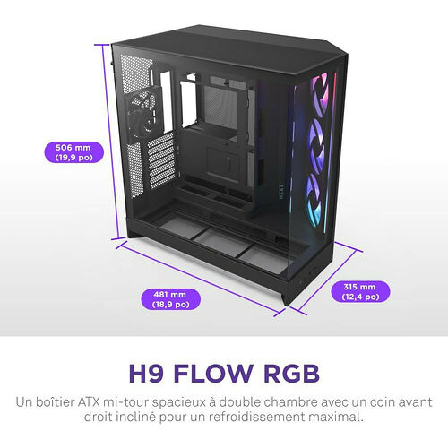 NZXT H9 Flow RGB (2025) - Noir