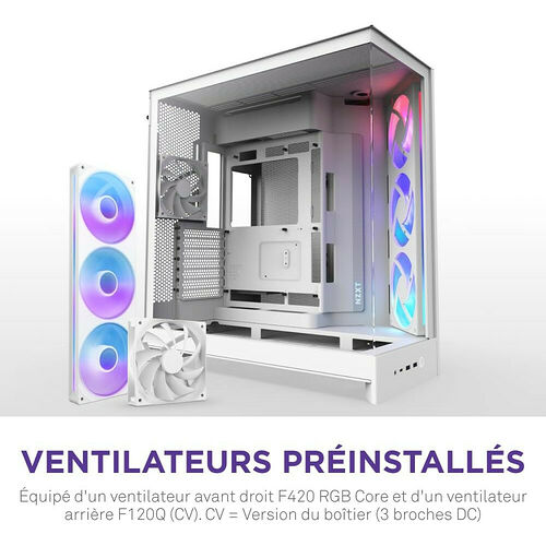NZXT H9 Flow RGB (2025) - Blanc
