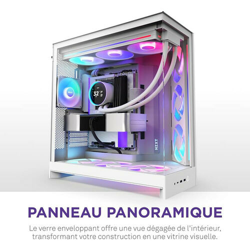 NZXT H9 Flow RGB+ (2025) - Blanc