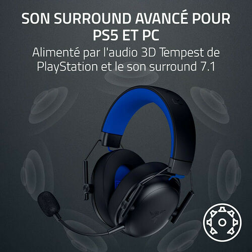 Razer Blackshark V3 X HyperSpeed Playstation - Noir