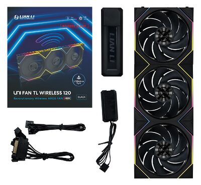 Lian Li Uni TL Wireless Reverse 120 (Pack de 3) - Noir