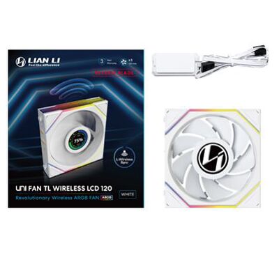 Lian Li Uni TL-LCD Wireless Reverse 120 - Blanc