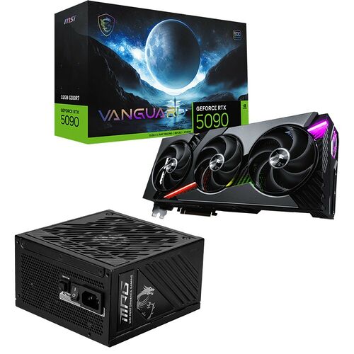 MSI GeForce RTX 5090 VANGUARD SOC + MSI MPG A1250GS PCIE5