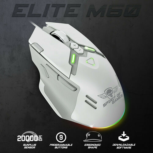 Spirit of Gamer Elite M60 (Blanc)