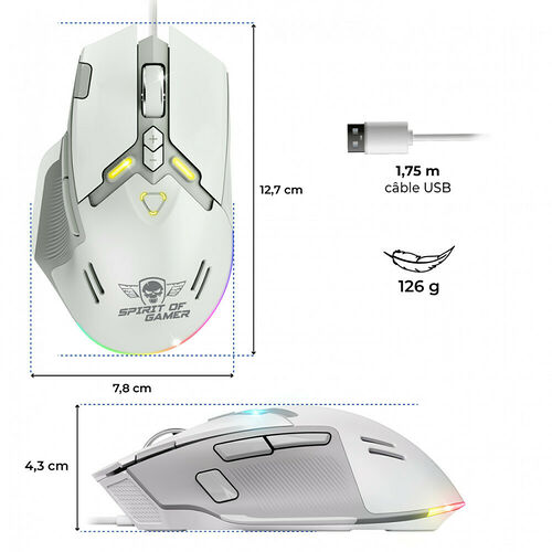 Spirit of Gamer Elite M60 (Blanc)
