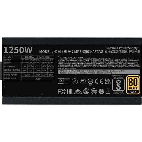 Cooler Master MWE Gold V2 ATX 3.1 - 1250W