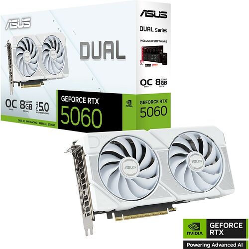 Asus GeForce RTX 5060 DUAL O8G WHITE