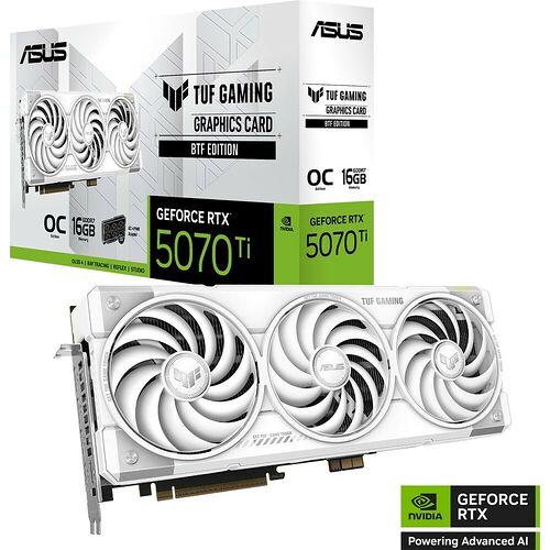 Asus GeForce RTX 5070 Ti TUF O16G BTF WHITE