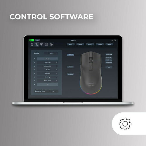 Mars Gaming MM-T3 - Blanc