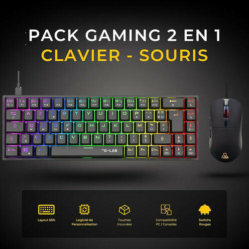 The G-Lab Combo Titanium - Noir (AZERTY)