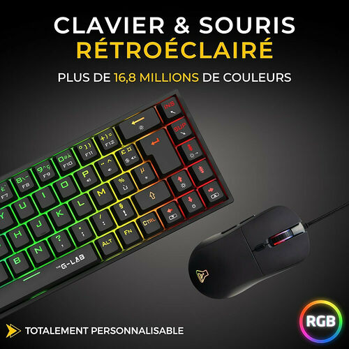 The G-Lab Combo Titanium - Noir (AZERTY)