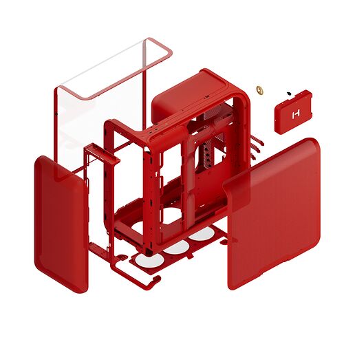 Hyte X50 TG - Rouge