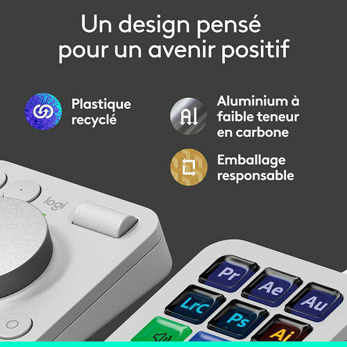 Logitech MX Creative Console - Gris Pale