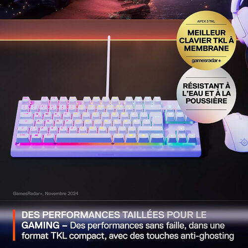 Steelseries Apex 3 TKL (Lavender) (AZERTY)