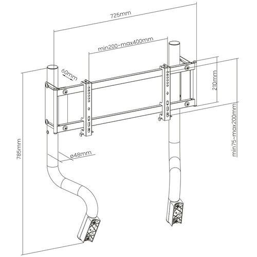 OPLITE GTR Single Monitor Stand - Blanc