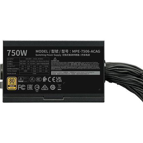 Cooler Master MWE Gold 750 V3 ATX 3.1 Non-Modular - 750W